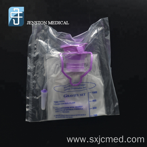 Medical gravity enteral feeding bag